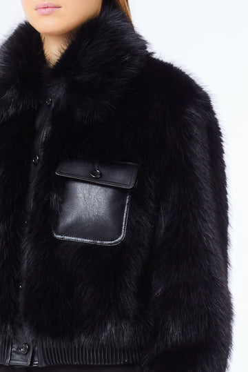 LiuJo Giacca Ecopelliccia Con Dettaglio CF5185E1037