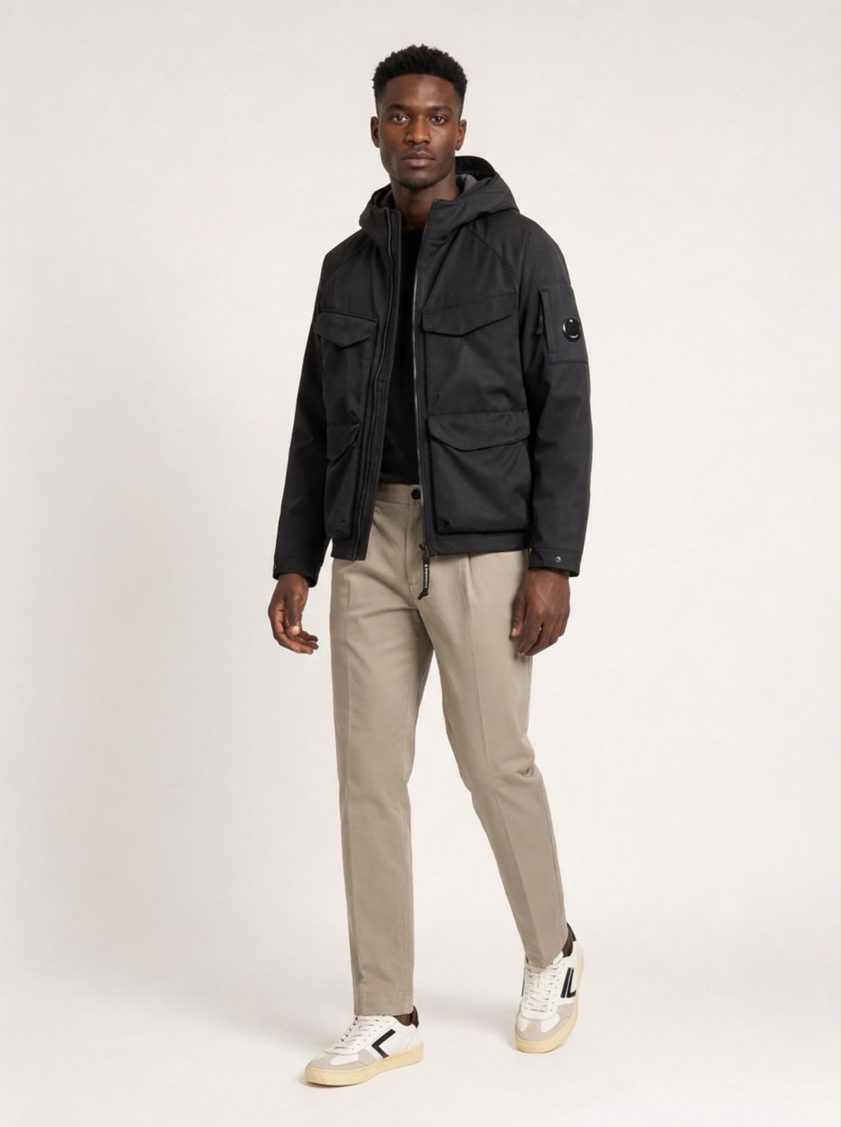 C.P. SHELL-R PADDED HOODED LENS JACKET CP COMPANY
