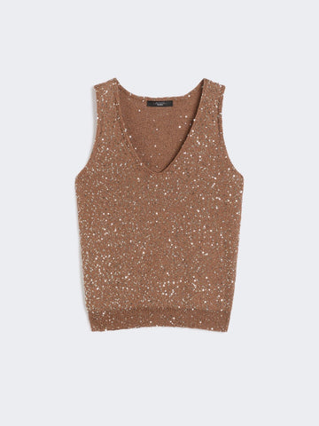 Max Mara Weekend Acaici Top In Maglia Con Paillettes 2525366141