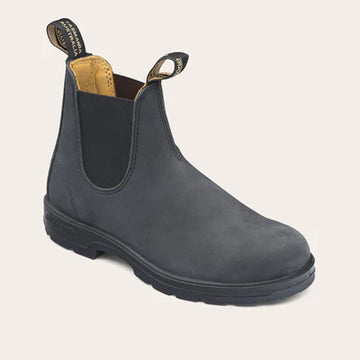 BLUNDSTONE 587 RUSTIC BLACK LEATHER