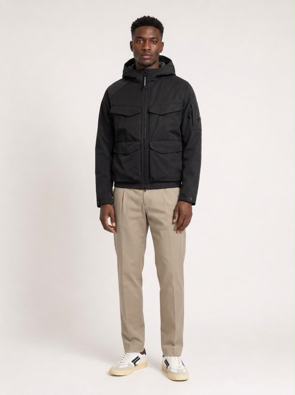 C.P. SHELL-R PADDED HOODED LENS JACKET CP COMPANY