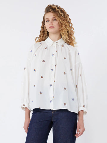 Butterfly Camicia In Popeline Con Ricami Weekend Max Mara