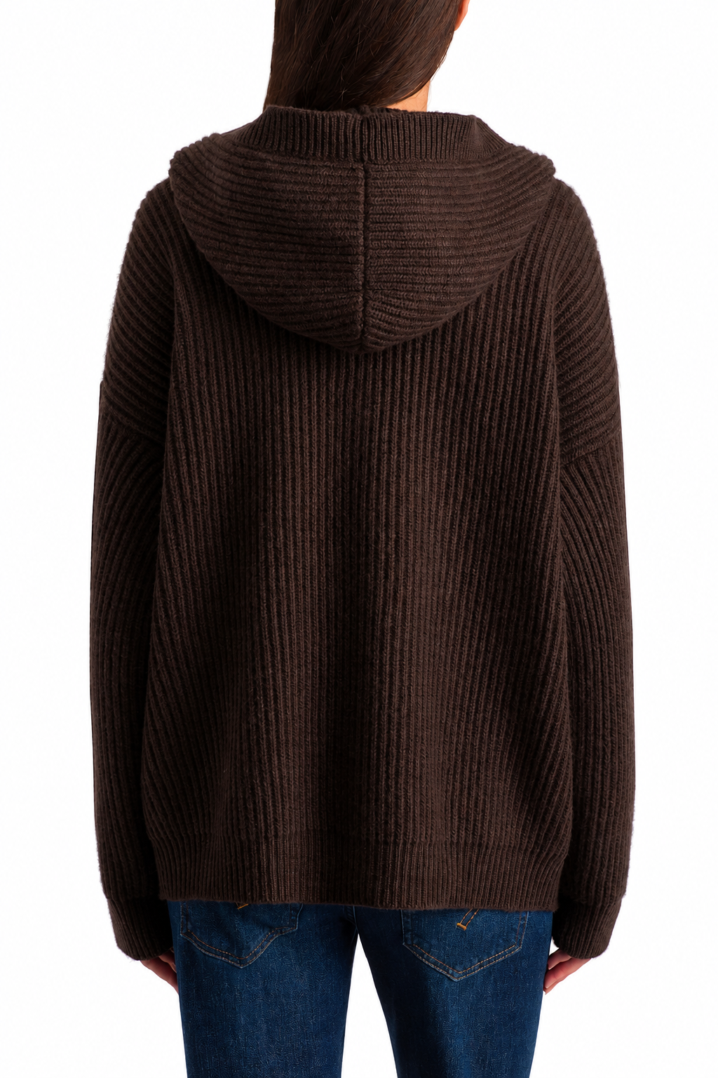 Cardigan indossato retro con sfondo bianco