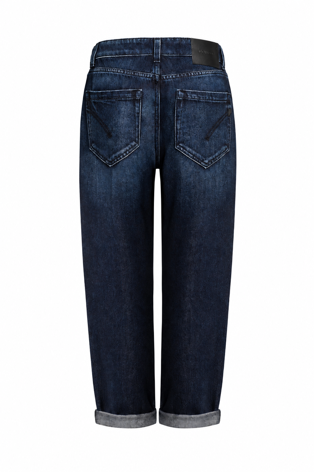 Jeans vista posteriore con sfondo bianco